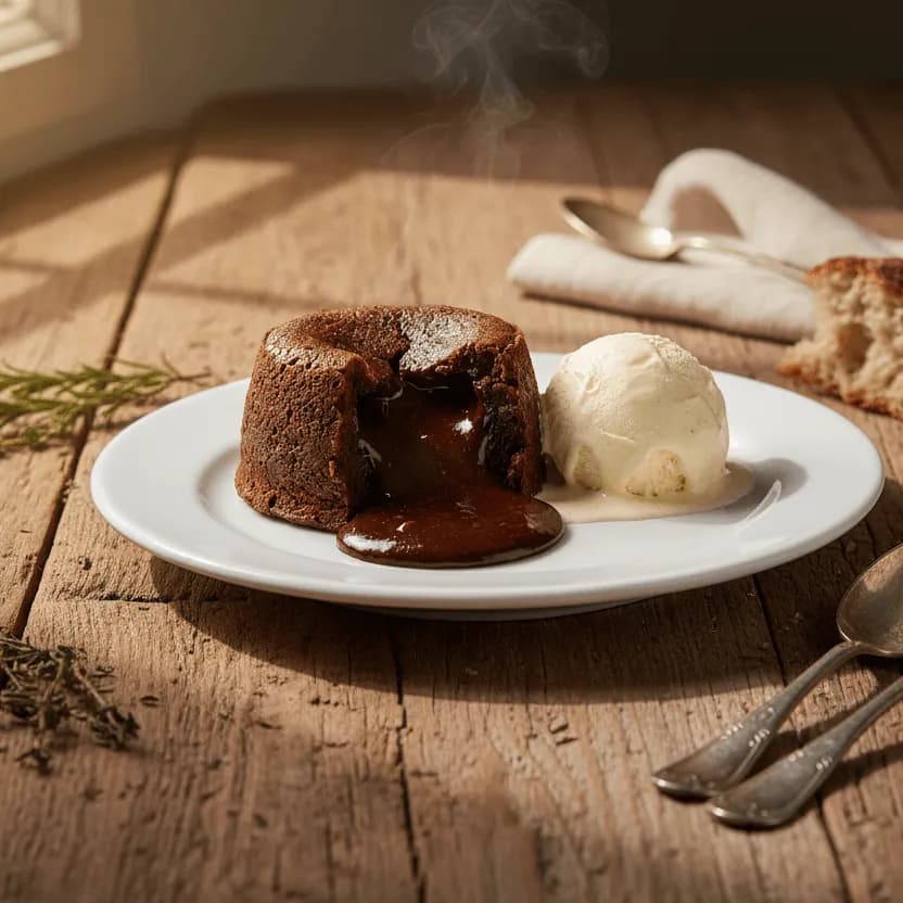 Moelleux au chocolat & glace vanille